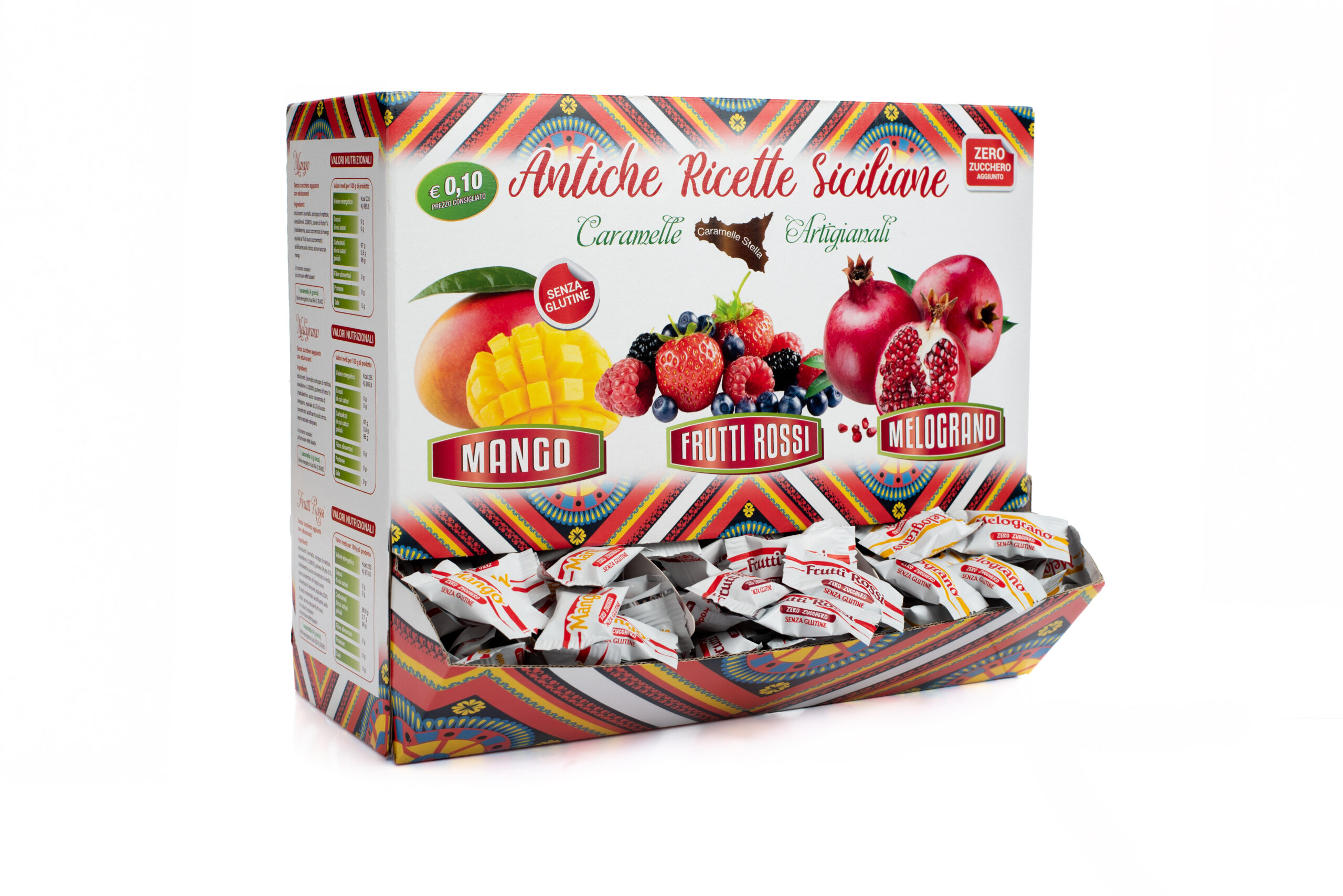 Espositore Frutta mista Mango-Frutti Rossi-Melograno kg 3. Caramelle 890